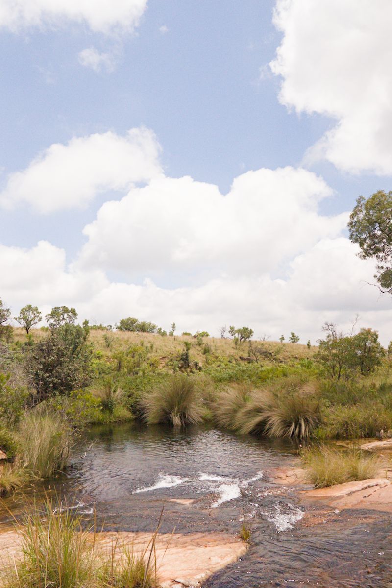 Natural mountain rock pools on the private farm